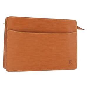 LOUIS VUITTON Epi Pochette Homme Bag Brown Zipangu Gold M52528 LV Auth 160876